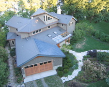 Aerial view of house