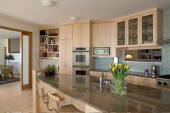 kitchen with pocket door